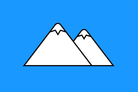 Mountains icon, vector illustration. Flat design style. EPS 10のイラスト素材