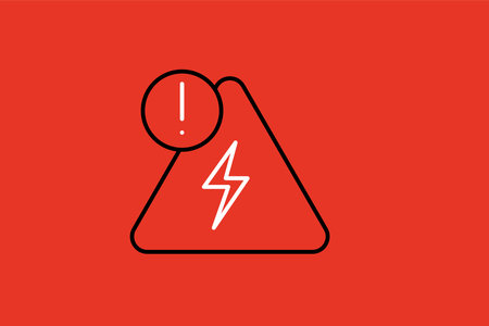 Warning sign icon. Caution symbol. Hazard warning sign. Vector illustration.のイラスト素材