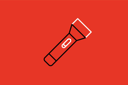 Flashlight icon. Vector illustration. Flat design style eps 10のイラスト素材