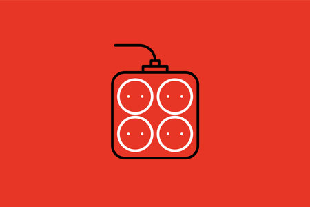 Electric extension cord icon. Electric extension cord icon. Electric extension cord vector iconのイラスト素材