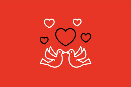 Dove of peace and love. Valentines day vector illustration.のイラスト素材