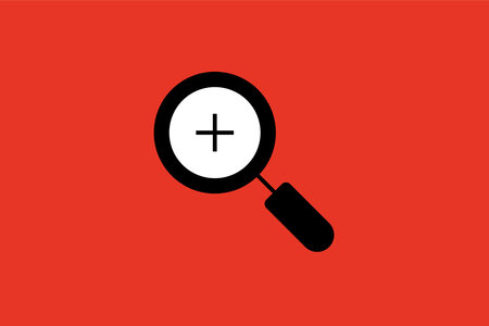 Magnifying glass icon. Zoom tool symbol. Flat design style. Vector illustrationのイラスト素材