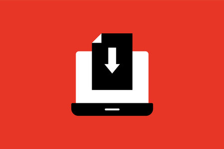 Download file from smartphone icon. Downloading document concept. Vector illustrationのイラスト素材