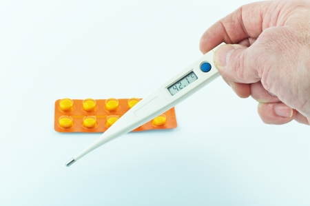 Hand-held thermometerの写真素材
