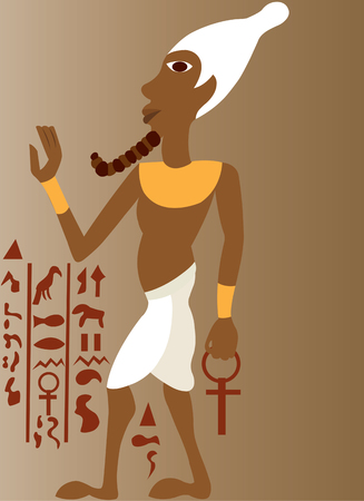 A full view Egyptian art and Literatureのイラスト素材