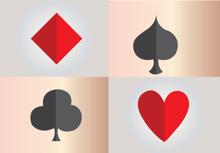 A selection of playing card suitsのイラスト素材