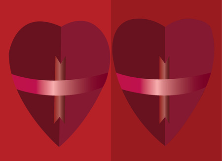 Sample red hearts icon.のイラスト素材