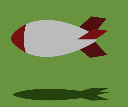 An atom  bomb flying to its destinationのイラスト素材