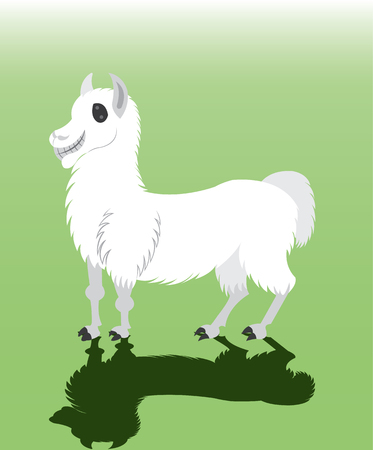 A llama on standing  waiting to carry luggage icon.のイラスト素材