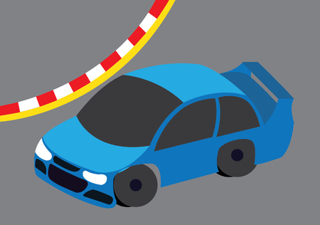 a racing car on a race trackのイラスト素材