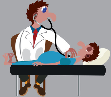 A physiotherapist examining a patientのイラスト素材