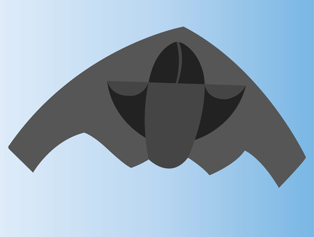a stealth bomber ready for actionのイラスト素材