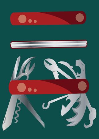 A multipurpose Penknifeのイラスト素材