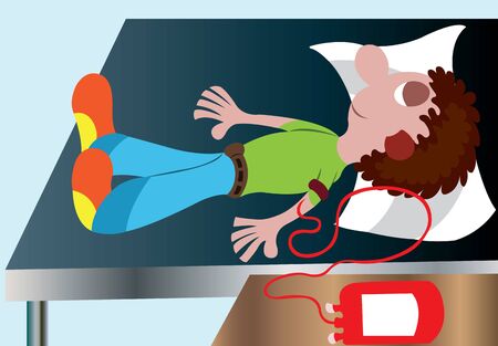 Blood Donor, A Youngster Donating Bloodのイラスト素材