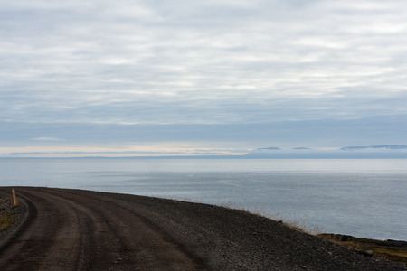 The 80km route 643, was always in poor condition, prone to land lips and impassable from autumns first snows until road maintenance crews break through again in late spring.の写真素材