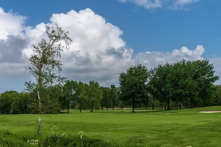Houtrak, a small park between Haarlem and Amsterdamの写真素材