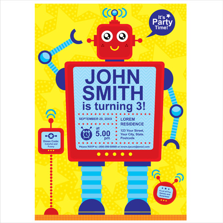 Birthday invitation card  Vector fileのイラスト素材