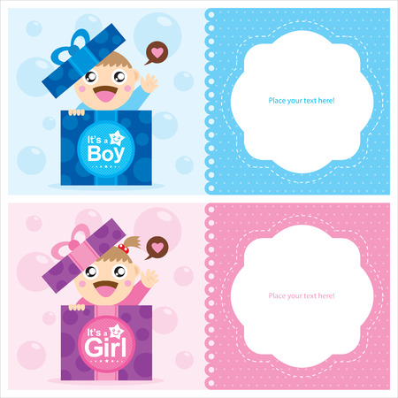 baby shower cardsのイラスト素材