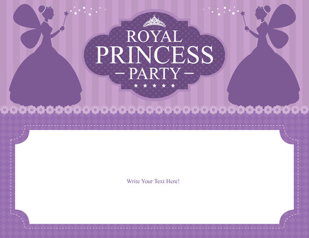 birthday princess card designのイラスト素材