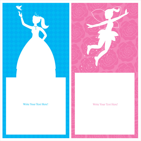 Birthday Princess Card invitationのイラスト素材