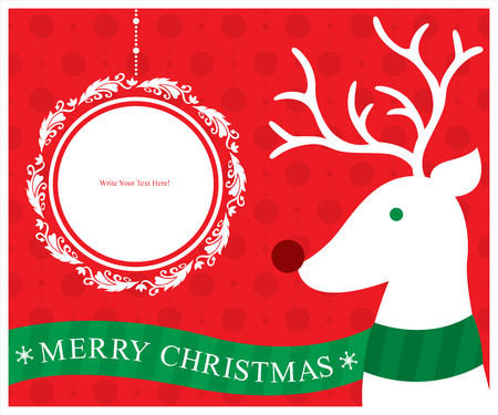 Christmas Reindeer templateのイラスト素材
