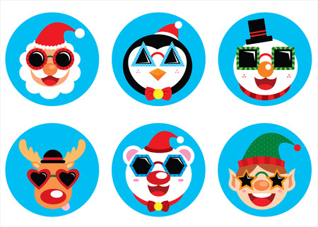 Christmas Funky Iconのイラスト素材