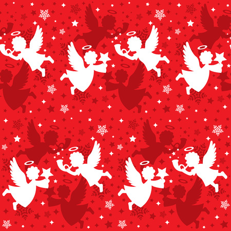 Christmas Angel Seamlessのイラスト素材