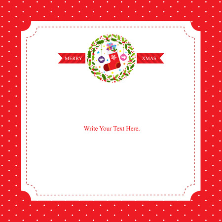 Christmas card templateのイラスト素材