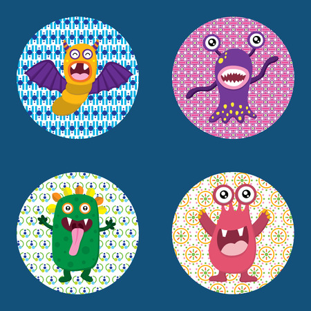 Cute Monster Decorationのイラスト素材