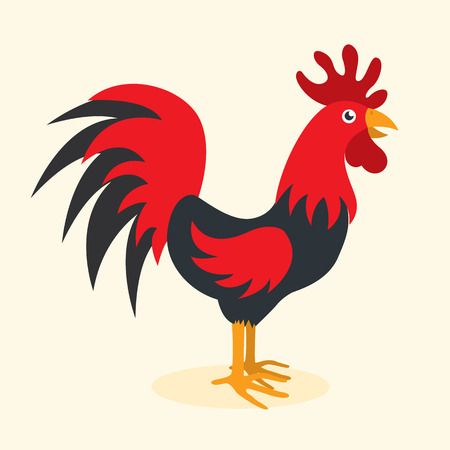 rooster year iconのイラスト素材