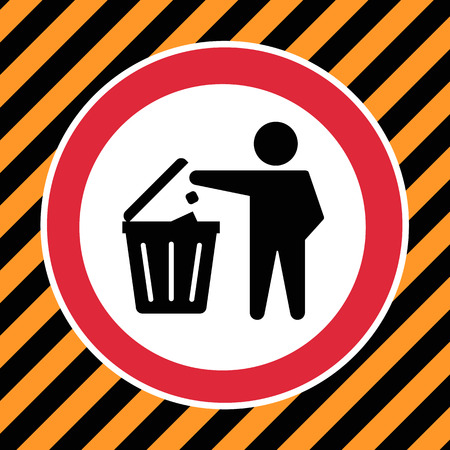dont litter signのイラスト素材