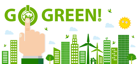 go green illustrationのイラスト素材