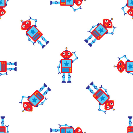 robot seamlessのイラスト素材