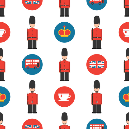 london vector pattern seamlessのイラスト素材