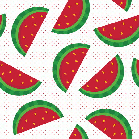 watermelon seamlessのイラスト素材