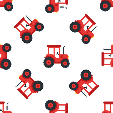 A tractor seamless illustration.のイラスト素材