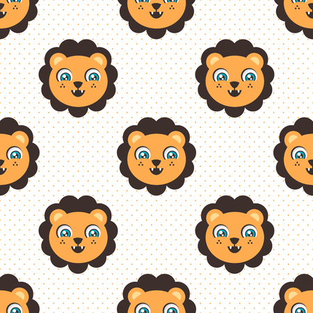 wild animal lion seamlessのイラスト素材