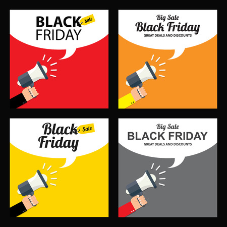 black friday card setsのイラスト素材