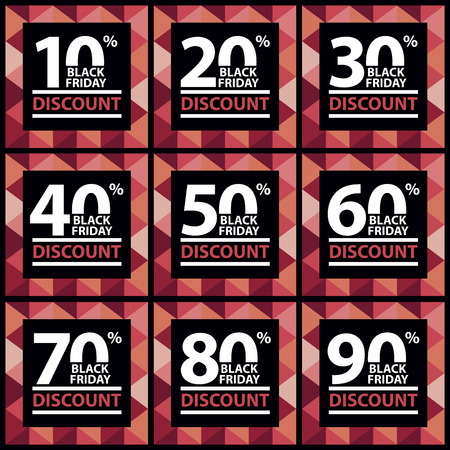 black friday discount card vector illustration.のイラスト素材