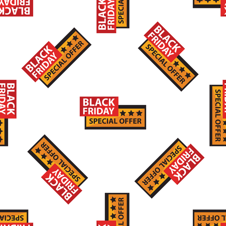 black friday seamlessのイラスト素材