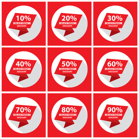 Black Friday sign setのイラスト素材