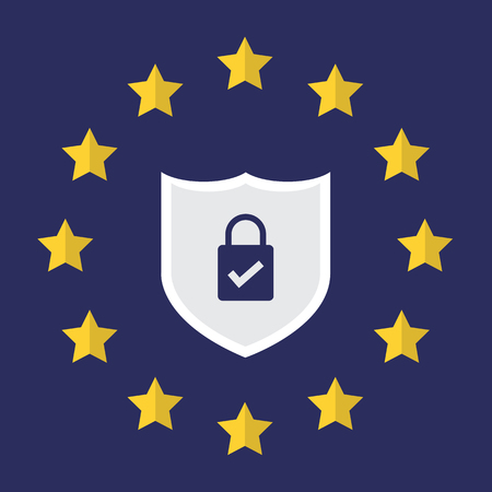 GDPR concept. General Data Protection Regulation. New EU law from 2018.のイラスト素材