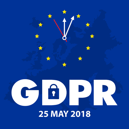 EU General Data Protection Regulation. eu gdpr vector illustrationのイラスト素材
