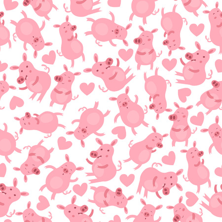 pig seamless vectorのイラスト素材
