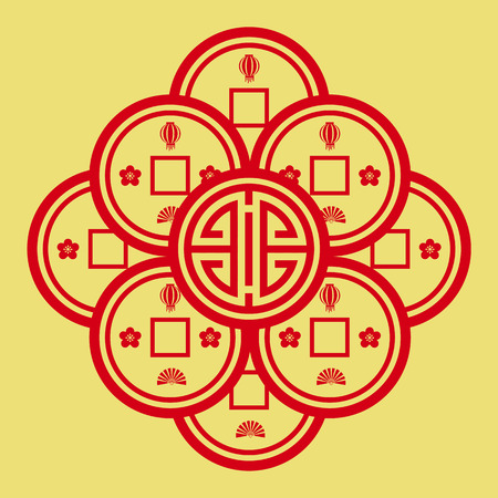 Chinese new year logoのイラスト素材