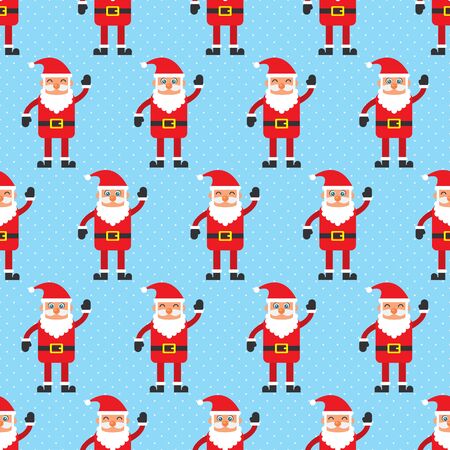 Santa Claus seamless background.のイラスト素材