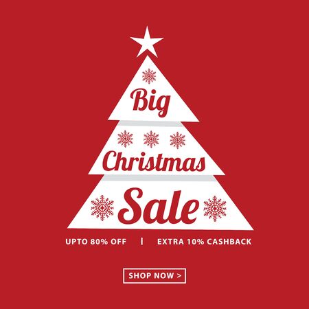 Christmas big sale card poster.のイラスト素材
