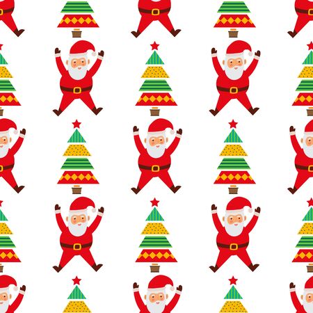 Santa Claus seamless background.のイラスト素材