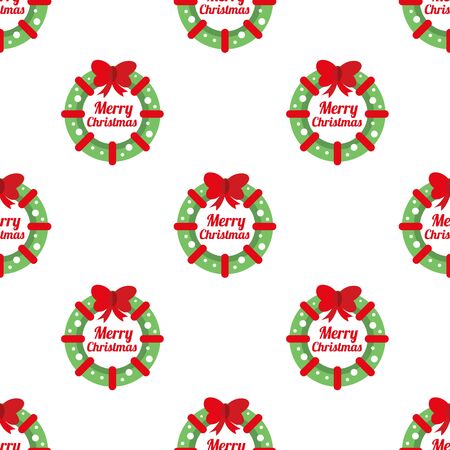 Christmas wreath seamless background.のイラスト素材