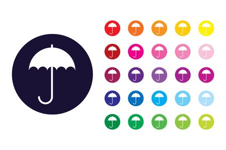 Umbrella sign icon. Umbrella color symbol.のイラスト素材